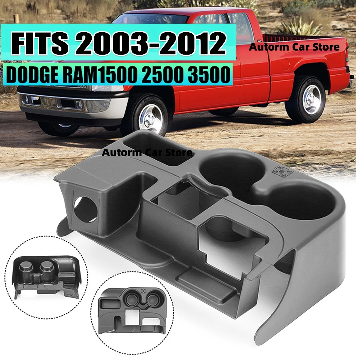 

Car Center Console Water Cup Beverage Bottle Holder Coin Tray For DODGE RAM 1500/2500/3500 2003-2012 273740027756