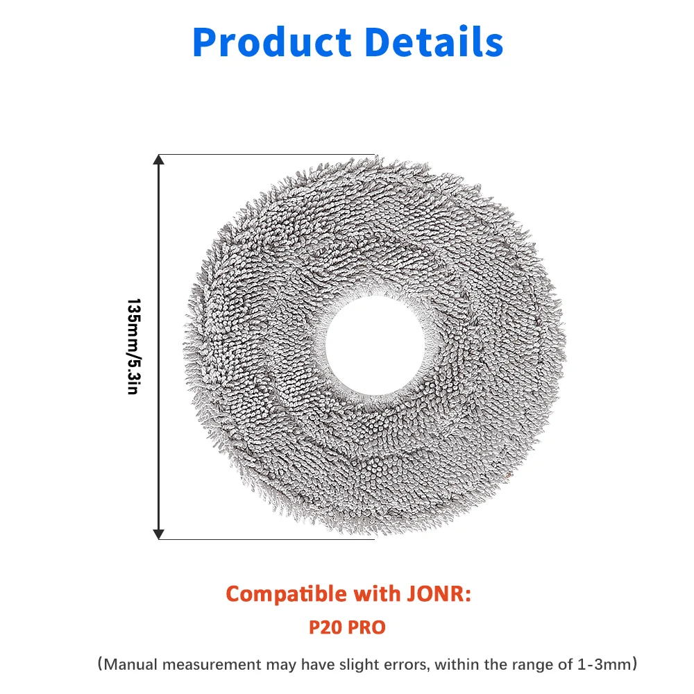 Accessories For JONR P20 PRO T5 PRO Vacuum Cleaner Main Roller Brush Side Brush HEPA Filter Mop Cloth Dust Bag Parts