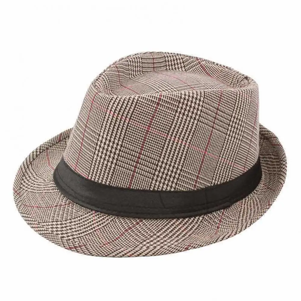 Breathable  Stylish Great Stitching Plaid Summer Cap Classic Male Cap Vintage   for Outdoor