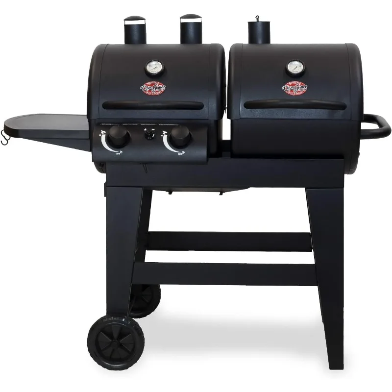 

Dual-Function 2-Burner 24,000 BTU Propane Gas and Charcoal Combination Grill and Smoker with 870 Cooking Square Inches