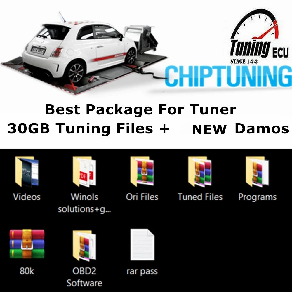 Best Package For Tuner 30GB Chip Tuning Files + Gift Damos Original / Modified Maps Remap With KESS/KTAG/FGTECH ECU Programmer