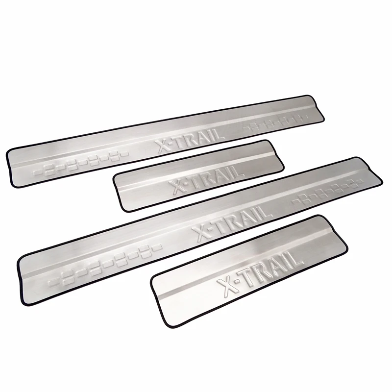 Car Welcome Pedal Protective Covers Stainless Steel Door Sill Scuff Plate Trim Accessories for Nissan X-Trail T32 2014-2021