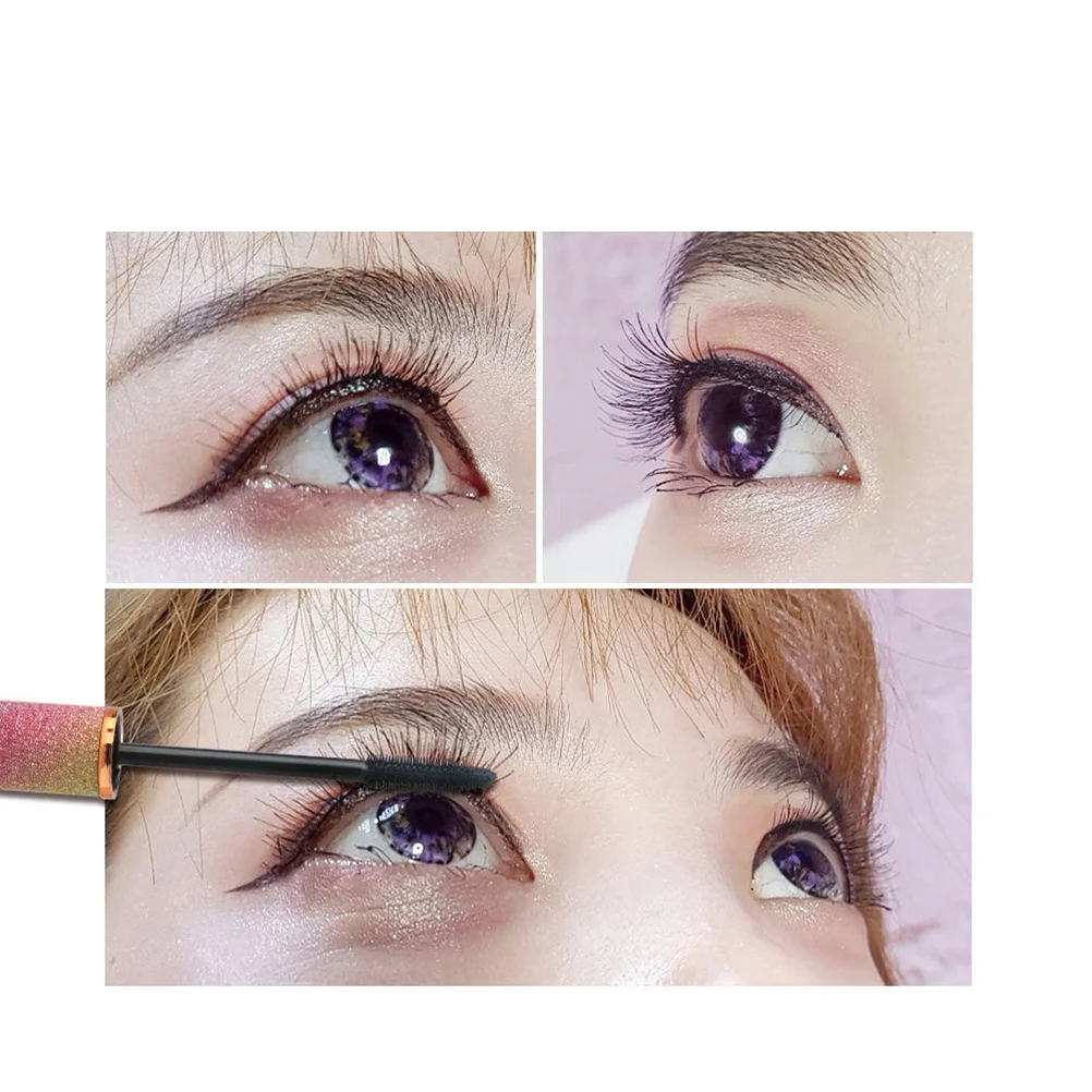 Mascara 4D Crema Impermeabile Sweatproof Spessa Curling Ciglia Cosmetici Mascara Trucco a Lunga Durata per Donne Ragazze Festa di Nozze