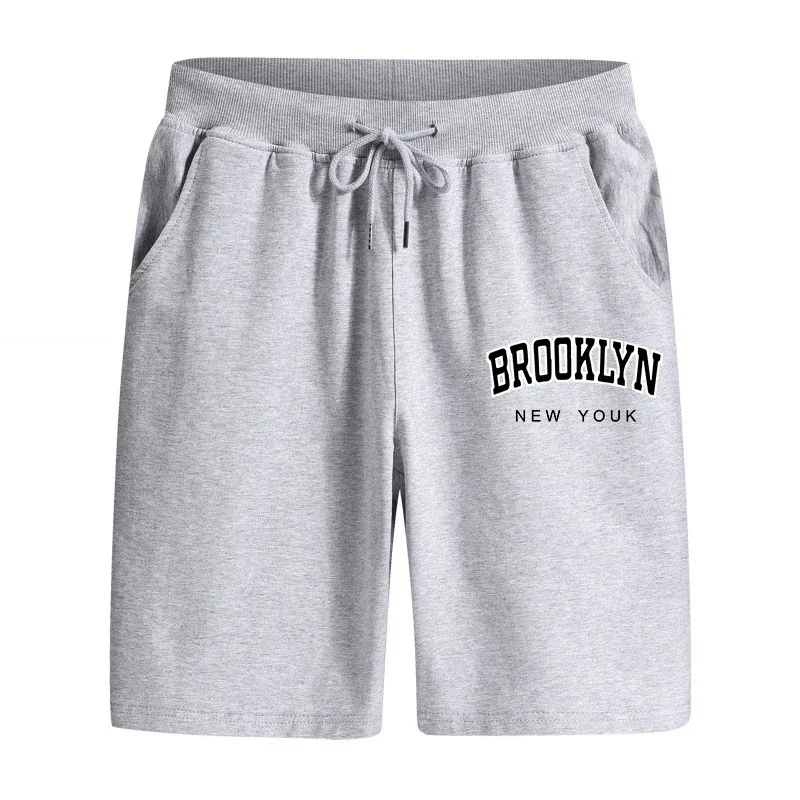 

Летние мужские спортивные штаны с принтом, повседневные короткие брюки для активного отдыха, бега, велоспорта, универсальные полубрюки, пляжные шорты