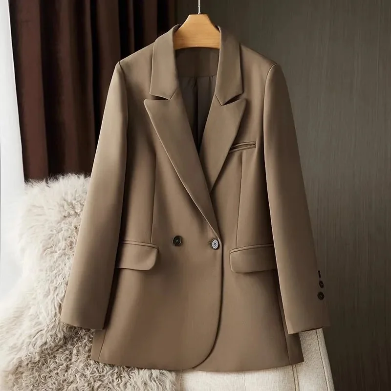 

Women's Jacket Outerwears Black Suit Jacket Female Popular Senior Leisure Minority New Commuter Suit Jacket in Spring and Autum