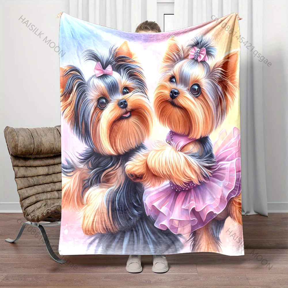 1pc dois yorkshire terriers co - Outdoor Kids Yorkshire avaliação e preço