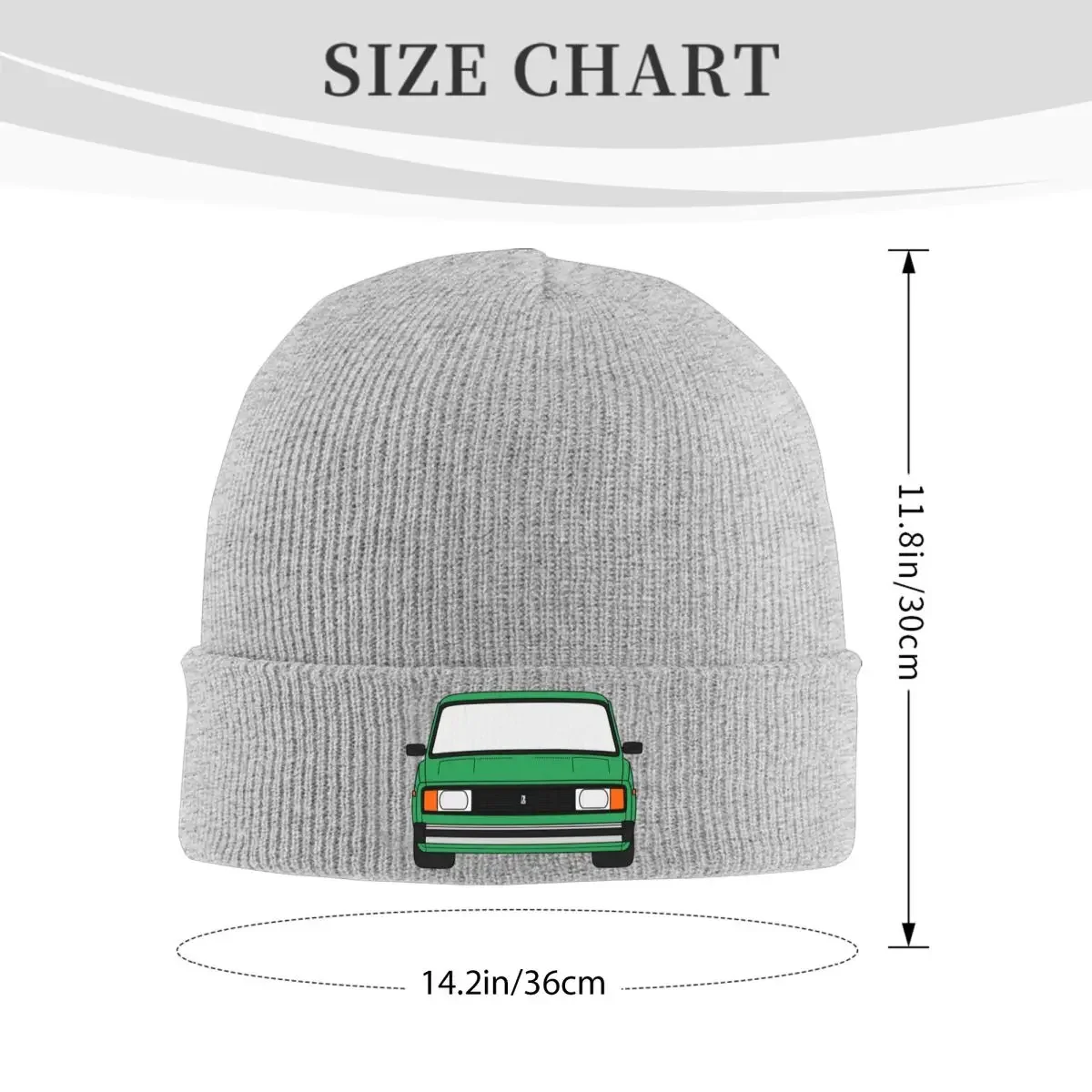 Lada VAZ 2104 2105 2107 Nova Riva Green Color Warm Knitted Cap Hip Hop Bonnet Hat Autumn Winter Outdoor Beanies Hats for Adult