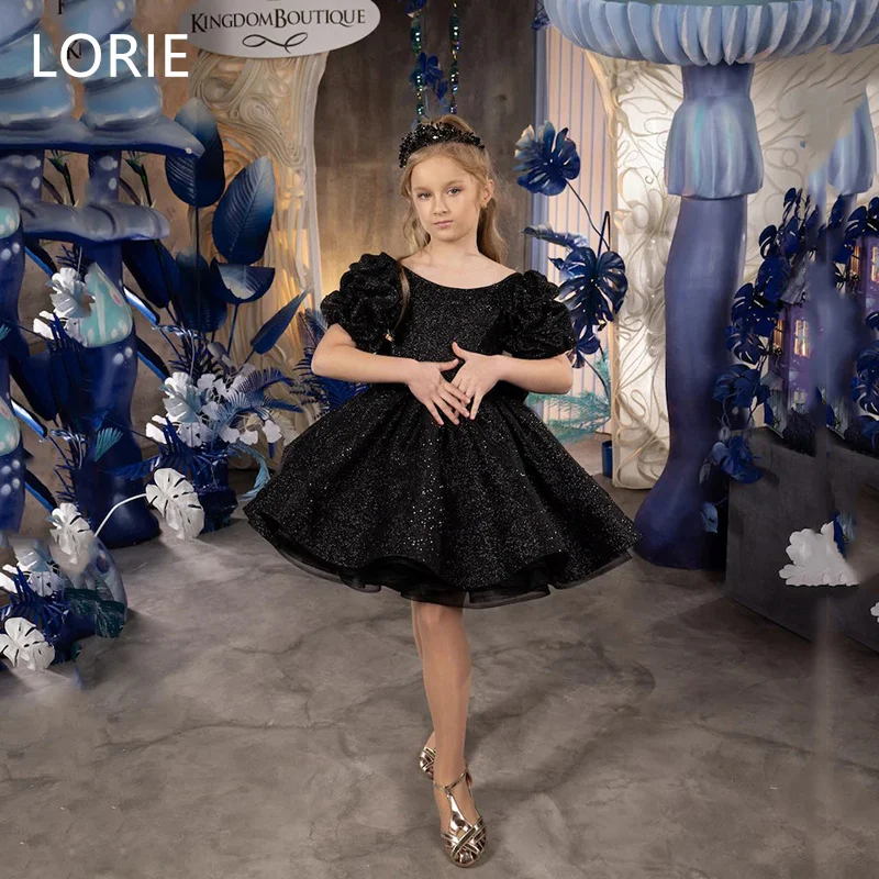 

LORIE A-line Shiny Black Cute Girl Dress Off Shoulder Baby Girl Dresses New Christmas Birthday Present Customized 2025 Gift