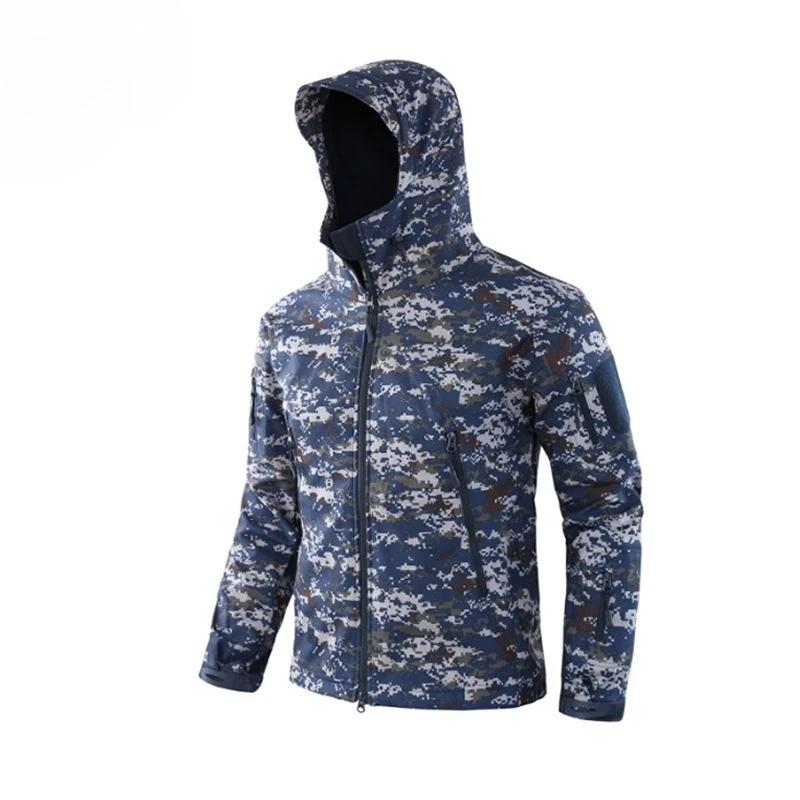 

Sharkskin Softshell Jacket Men Military Camouflage American European Style Waterproof Windproof Tactical Trench Coat