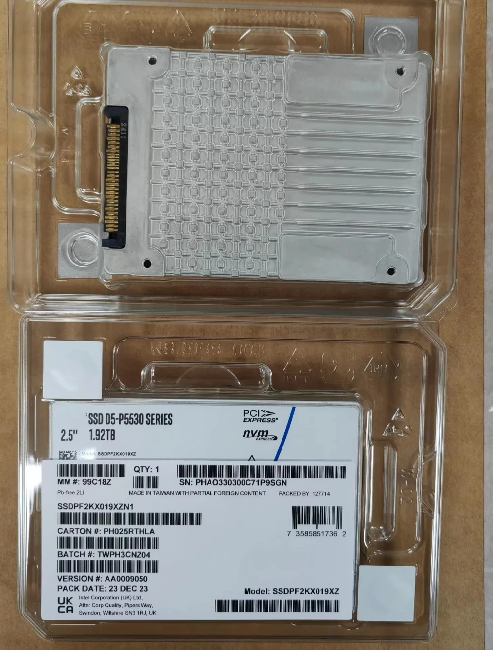 Рисунок 6 - Для сервера Intel SSD D5-P5530 960G 1