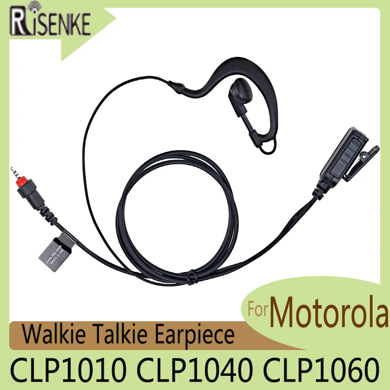

RISENKE-Surveillance Walkie Talkie Accessories, Earpiece Headset, Compatible with Motorola, CLP1010, CLP1040, CLP1060, Radios