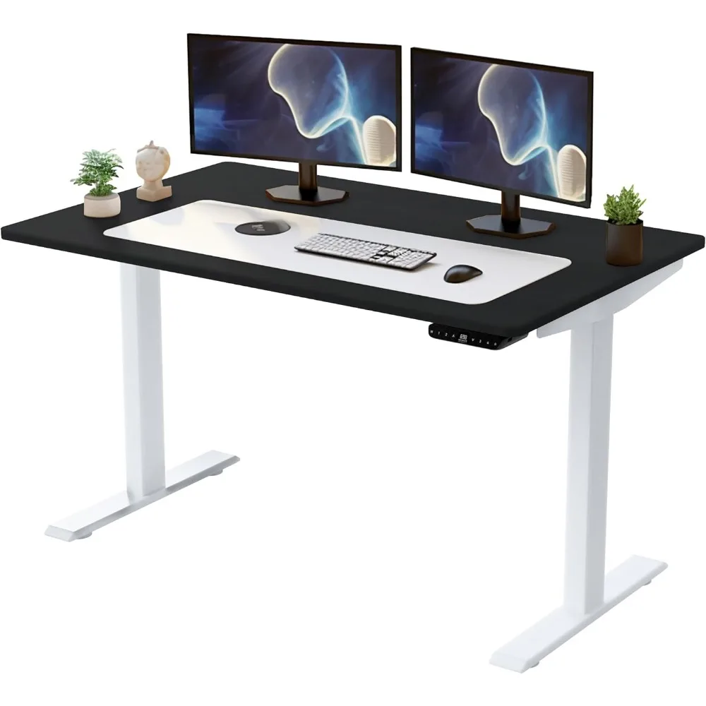 

Rise Up Electric Standing Desk, Dual Motor Wood Standing Table 48x30, Computer Sit Stand Rising Desk, Home Office Ergonomics for