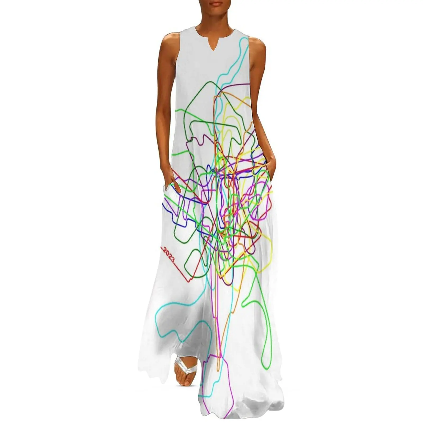 

NEW 2023 design - F1 circuits 2023 - rainbow pattern Long Dress Aesthetic clothing Dress