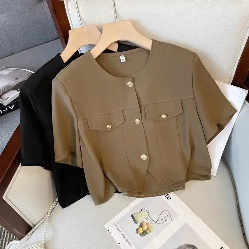 Black Casual Loose Women's Short Sets 2 Pieces Cheap Offers Novelty In Light Female Shorts Summer Fashion Tailor Outfits