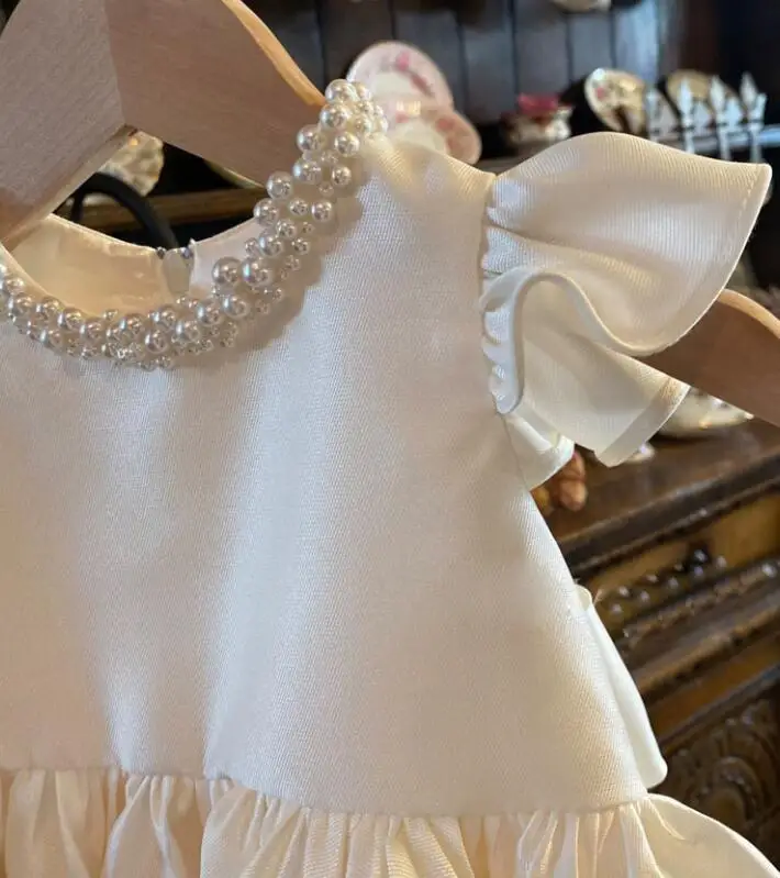 Elegante Satijnen Prinses Baljurk Voor Baby Meisjes 1 St Verjaardagsfeest Trouwjurken G06