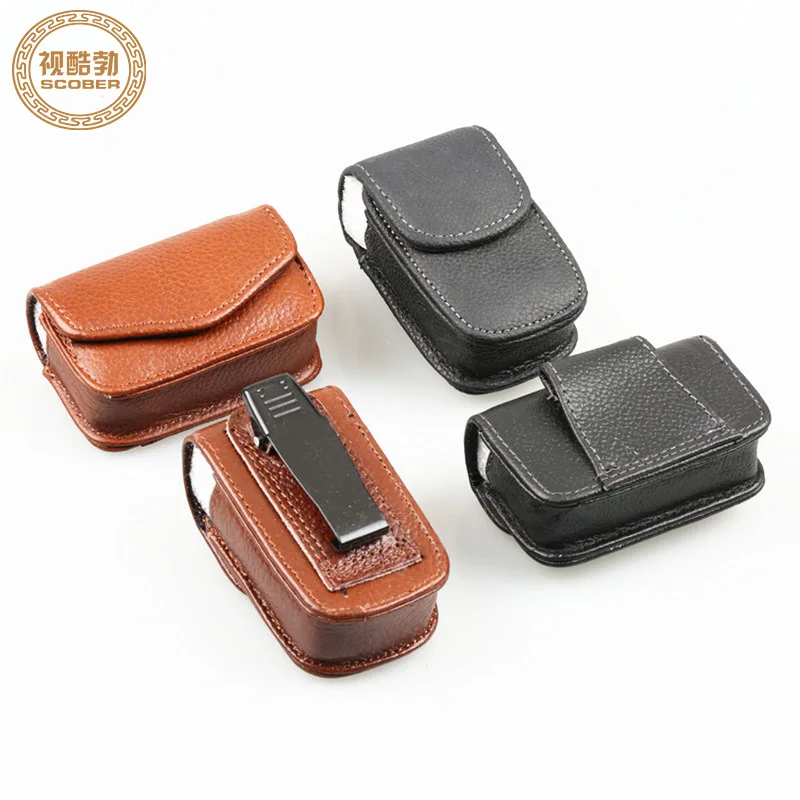 Classic Belt Wearable PU Glasses Case Men Portable Leather Folding Glasses Storage Box Women
