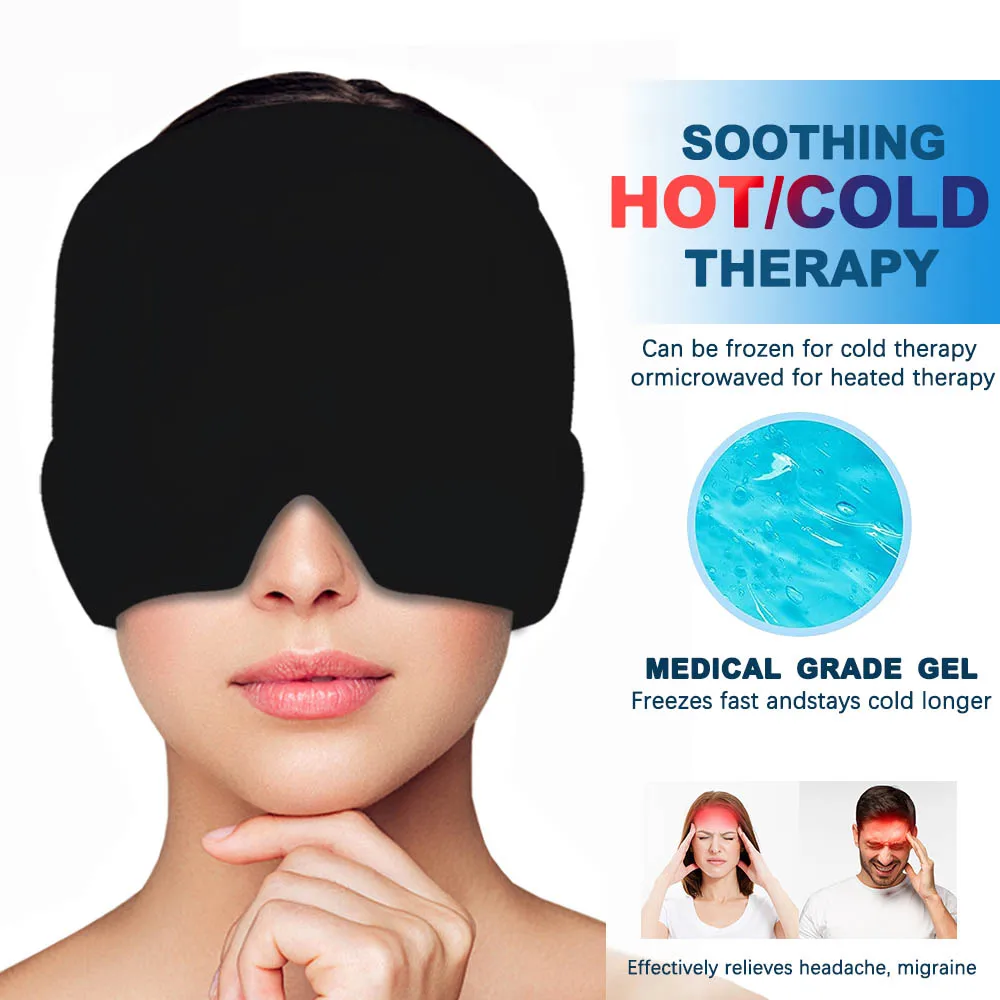 Head Massager Cap Gel Hot Cold Therapy mal di testa emicrania sollievo dallo Stress pressione sollievo dal dolore massaggio Gel cappello Clod mal di