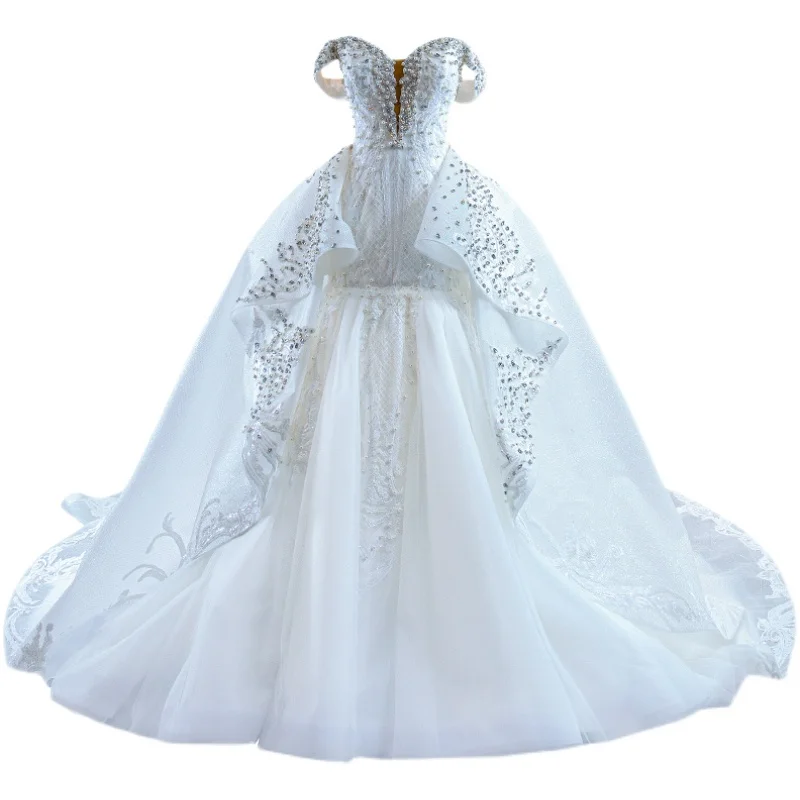 Kisswhite, colección RSM personalizada 67453, bata De boda, vestidos De novia De encaje para mujer, vestidos De novia De sirena con tren