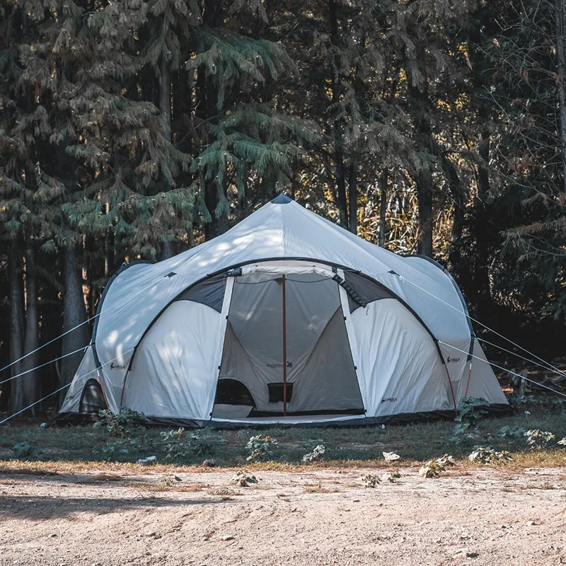 アウトドア CHANODUG Premium natural tarp ヘキサタープセット