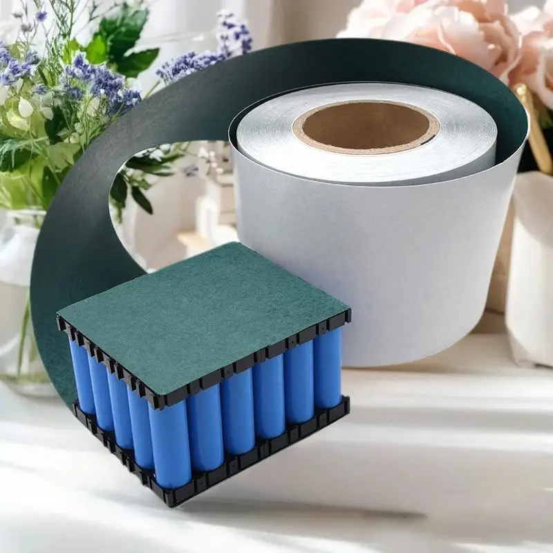 Parche de pegamento aislante de celda, ancho 50/60/65/70mm, junta de aislamiento de batería 18650, almohadillas aisladas de electrodos de papel de cebada, 1 Uds.