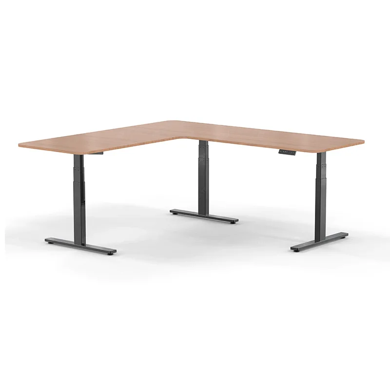 

Knight Custom с тремя двигателями и двойными подъемными ножками стола, электрические 90-180 ° верстак стоячий угловой стол подъемный