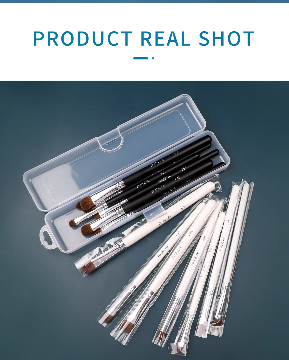 Tragbare Make-Up Pinsel Lagerung Box Augenbraue Bleistift Geschirr Stäbchen Transparent Mit Abdeckung Organizer Fall Schönheit Werkzeug – Detail 5