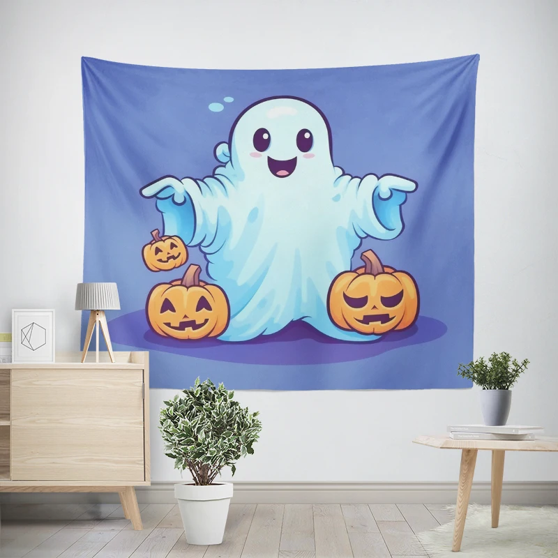 Haupt dekorationen moderne Raum dekor Artikel Wandteppich ästhetische Schlafzimmer Wand kunst große Stoff Tapisserien Halloween Herbst lustig