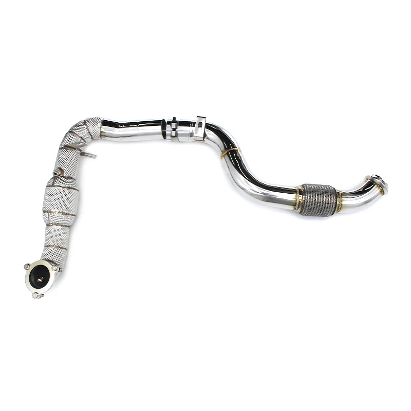 

OBM Exhaust Downpipe For Mercedes-Benz GLA200 1.6T 2014-2019 Heat Shield Exhaust Catted Downpipe With Catalyst Converter Factory