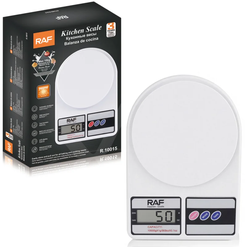 

Stainless Steel Kitchen Scale Household LCD Display Multi-Unit Conversion Tare Function Waterproof Automatic Shutdown