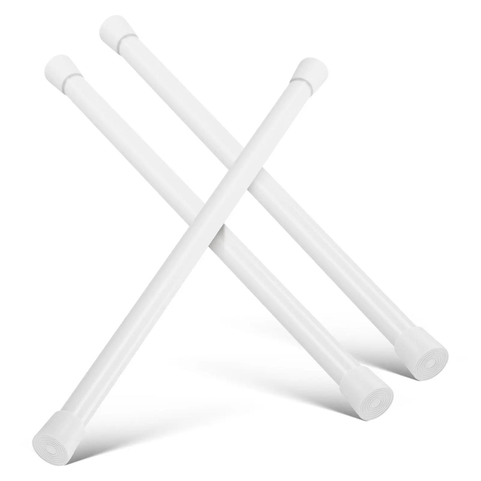 

3pcs Extendable Tension Curtain Rod 50-90cm Adjustable Spring Loaded Pole for Window Door Bathroom Use