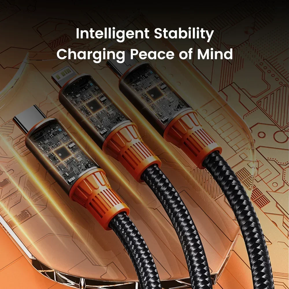 3 في 1 كابل USB نوع C وصلة كابل لسامسونج Xiaomi هواوي USB C كابل آيفون 16 15 14 13 برو شاحن الهاتف كابل بيانات USB