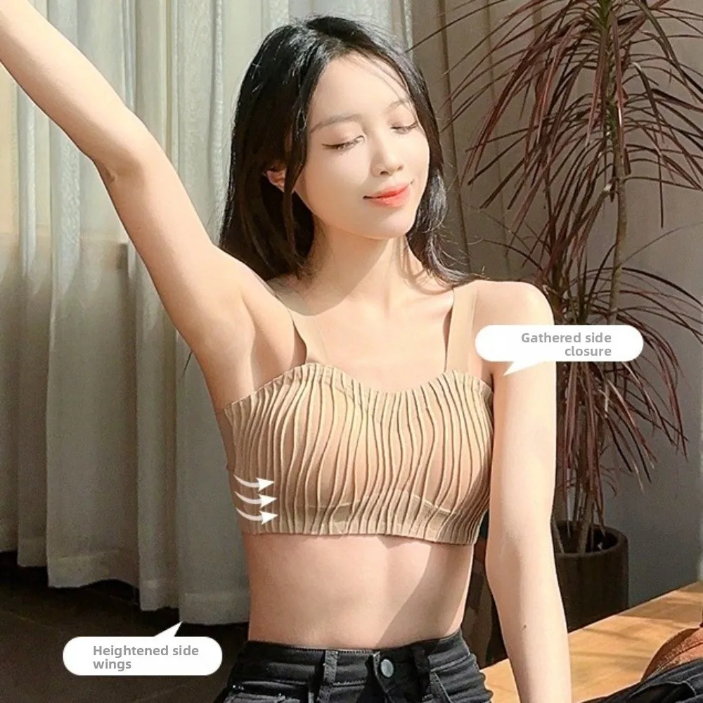 حمالة صدر لاسلكية على شكل موجة عميقة على شكل حرف V مقاومة للصدمات ملابس داخلية رافعة للأعلى مضادة للترهل حمالة صدر بدون أثر للنساء للجري