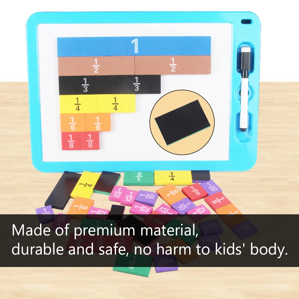 

1 set 1 Set Of Math Fraction Blocks Premium Eva Number Chips Magnetic Educational For Kids Early Learning Teaching Aids Children