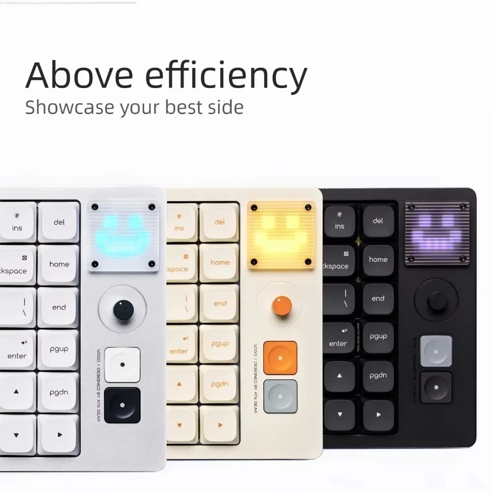 for ATK YOGO 75 PRO Low Profile Mechanical Keyboard Wireless Tri-Mode Pixel Dot Matrix Display with Knob Custom Game Office