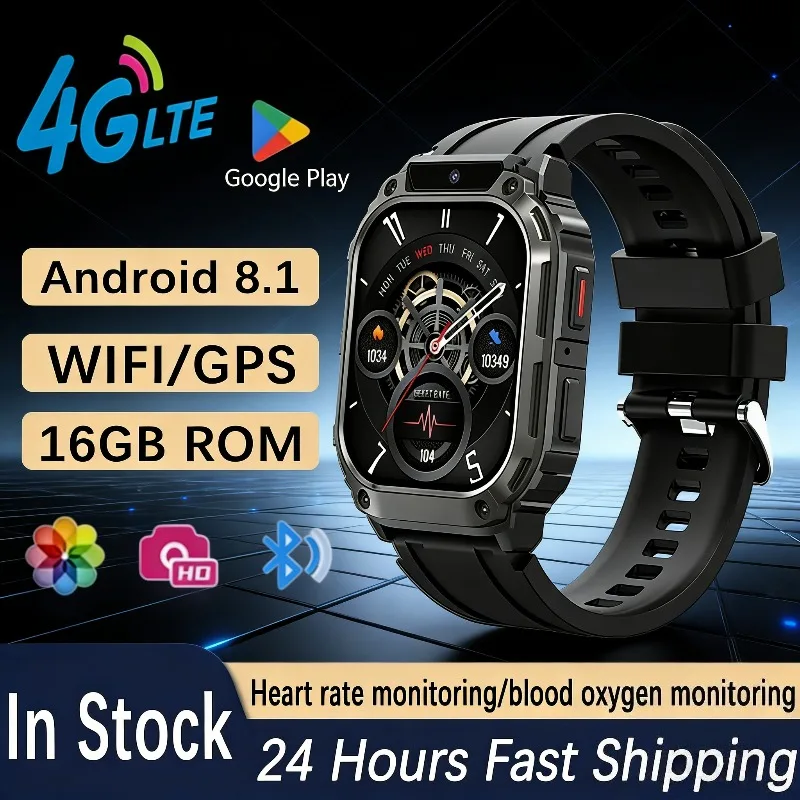 Q80 Men Smartwatch with 1 95 Inch HD Display 5G WiFi Health Fitness Tracker 750mAh Waterproof for Apple Android Phones GPS