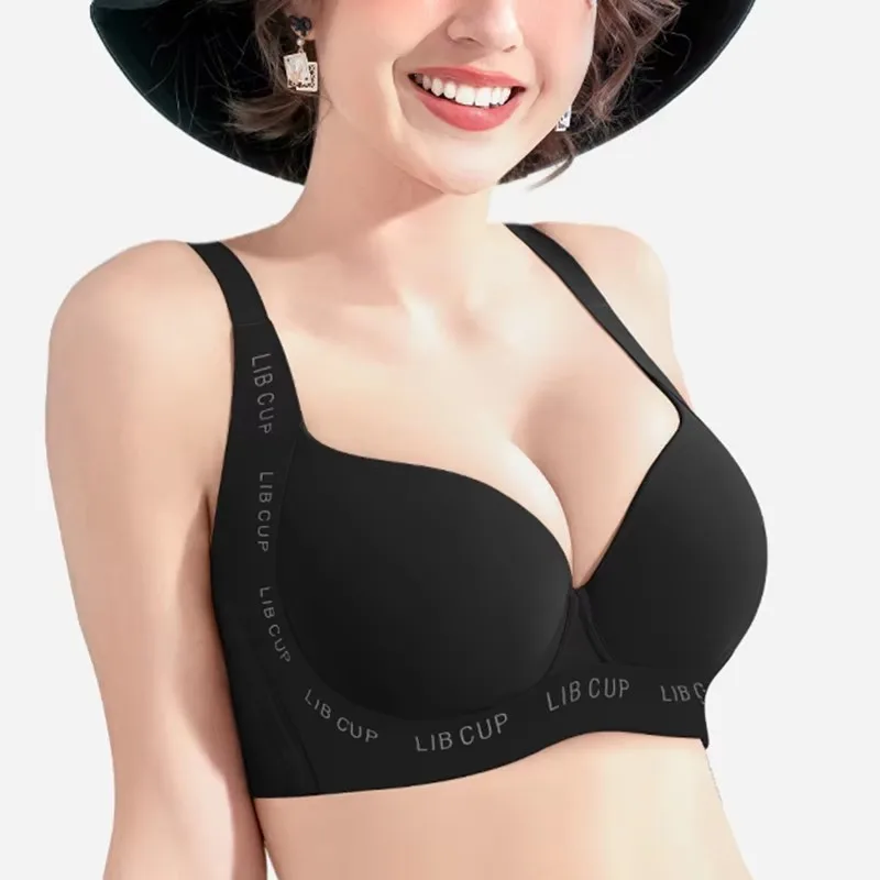 Push Up Bra Women Wide Shoulder Straps Model Cups Underwire Female Seamless Plus Size Lingerie 75 80 85 90 95 100  C D E F G H I