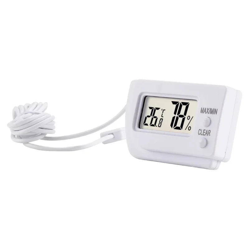 LCD Digital Aquarium Thermometer, Temperature Detector, Mini Electronic Thermohygrometer, Pet High Precision, 1m Room Thermostat