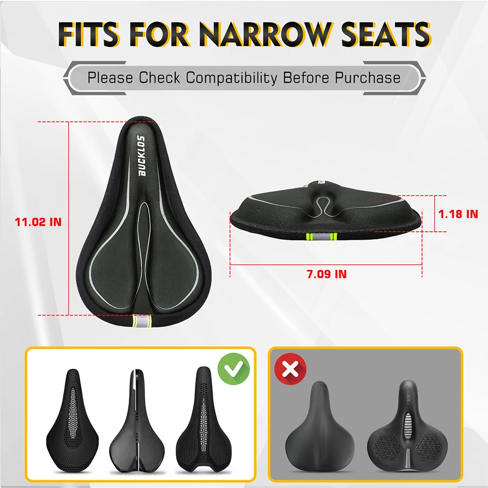 BUCKLOS bike saddle cover breathable bicycle seat cover comfortable mountain bike gel saddle covers bicycle accessories view 2