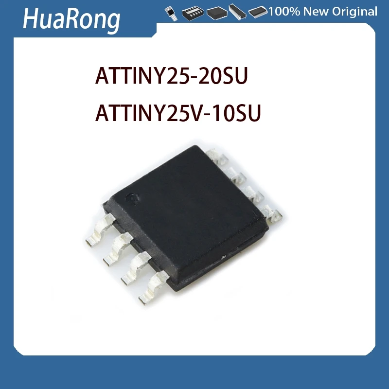 New 10Pcs/lot ATTINY25-20SU TINY25     ATTINY25V-10SU  TINY25V    SOP-8