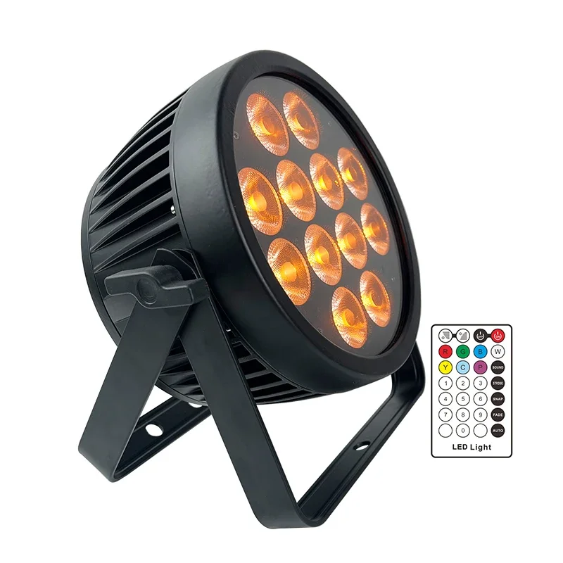 

IP65 Wireless DMX Battery Operated Waterproof 12pcs RGBWA+UV 6in1 LED IR remote control Light