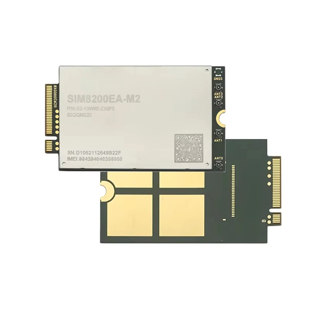 SIM8200EA‐M2 5G Module Sub-6G M.2 Multi-Band 5G-NR LTE-TDD LTE‐TDD WCDMA Commands Compatible Cat12 SIM7912G SIM7920G