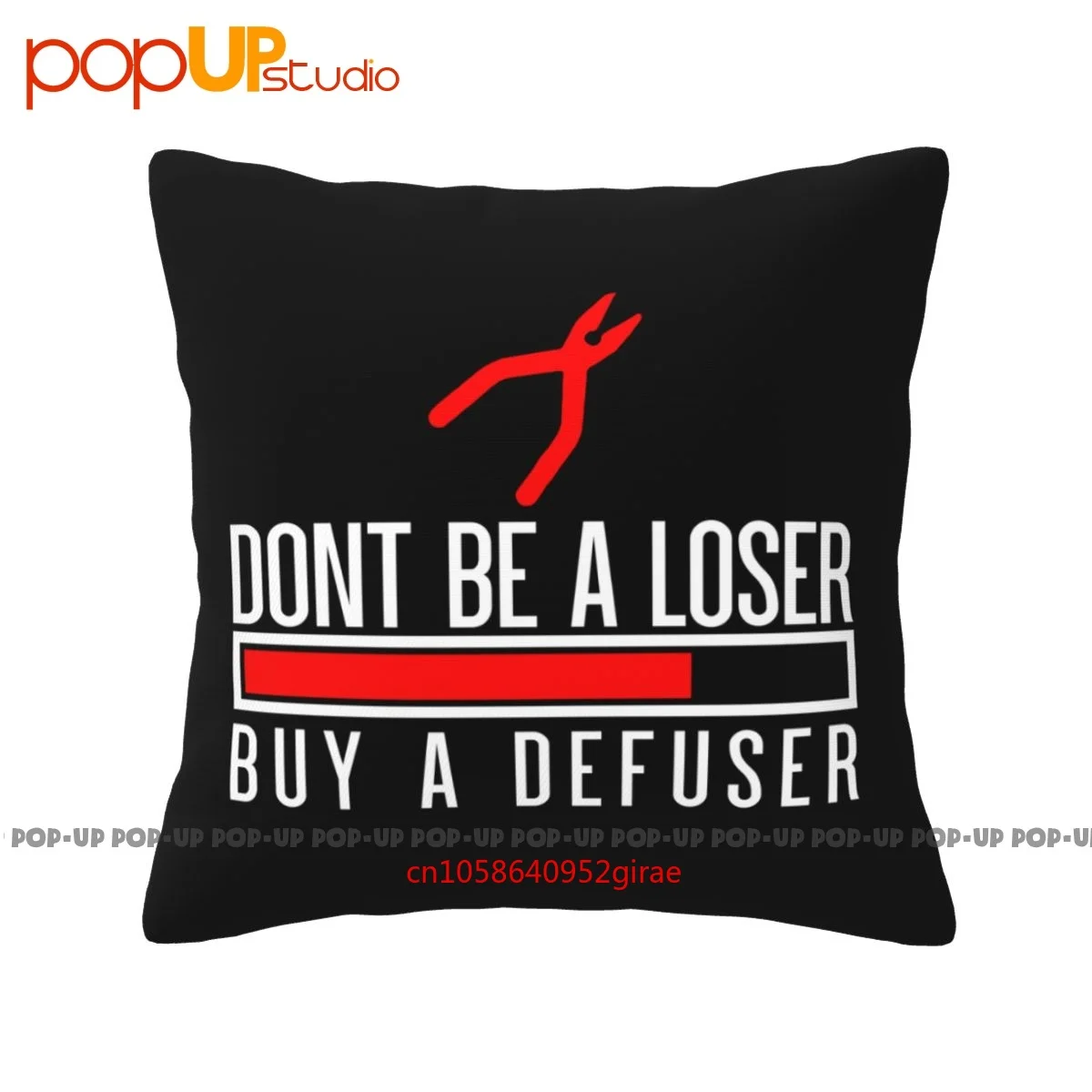 Vintage Funky Cs Go Dont Be A Loser Counter Strike Pillowcase Throw Pillow Cover Decorative