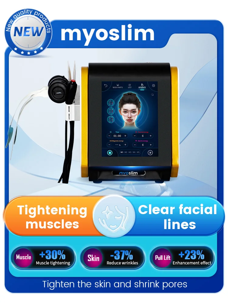 MYOSLIM 筋肉調子を整え、肌を引き締め、筋肉を増やし、EMS ビルディング、フェイスリフティング、サロンマシンプロフェッショナル向けのアンチエイジング。