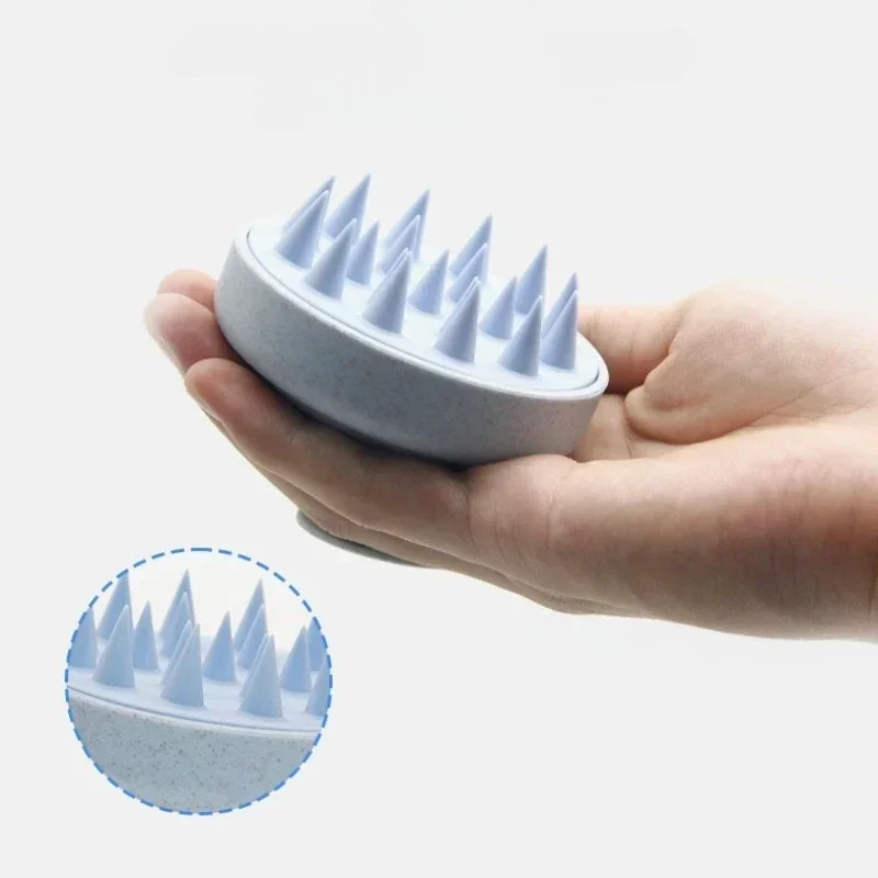 Silicone Shampoo Brush Head Scalp Massage Comb Clean The Scalp Thoroughly Body Massage Brush Bath Brush Salon Hairdressing Tool