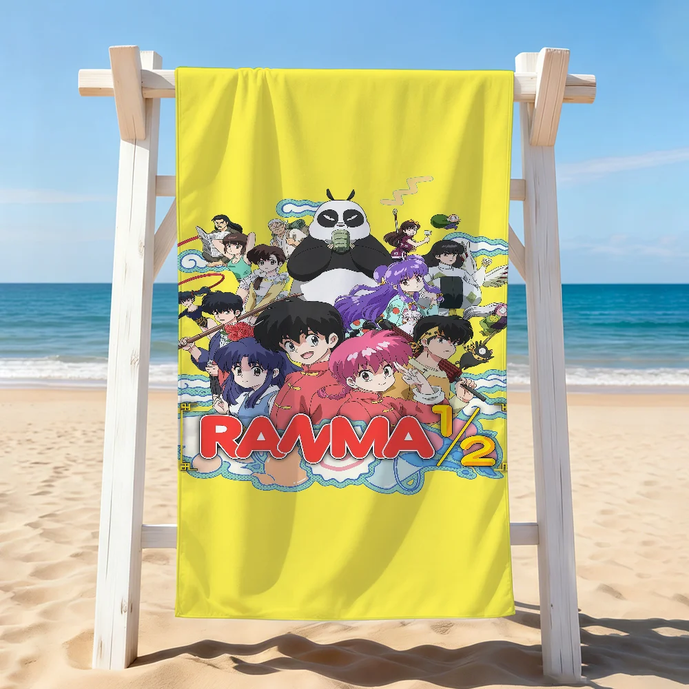 Linda Toalla de Baño de Secado Rápido R-Ranma P Chan Ryoga, Apta para Natación, Camping, Yoga, Playa