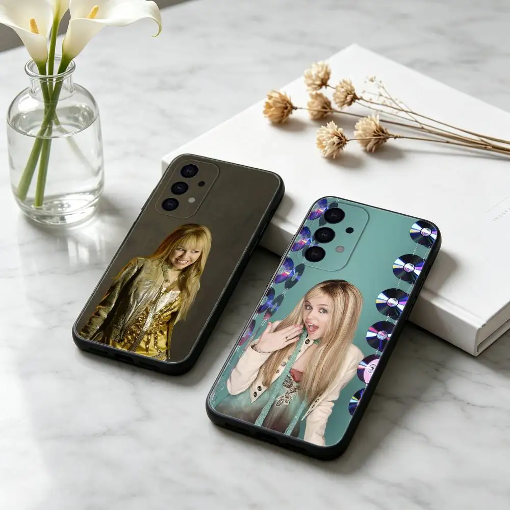 H-Hannah M-Montana phone Case For Samsung S25,24,21,22,23,30,Ultra,20,Plus,Fe,Lite,Note Soft Black Cover