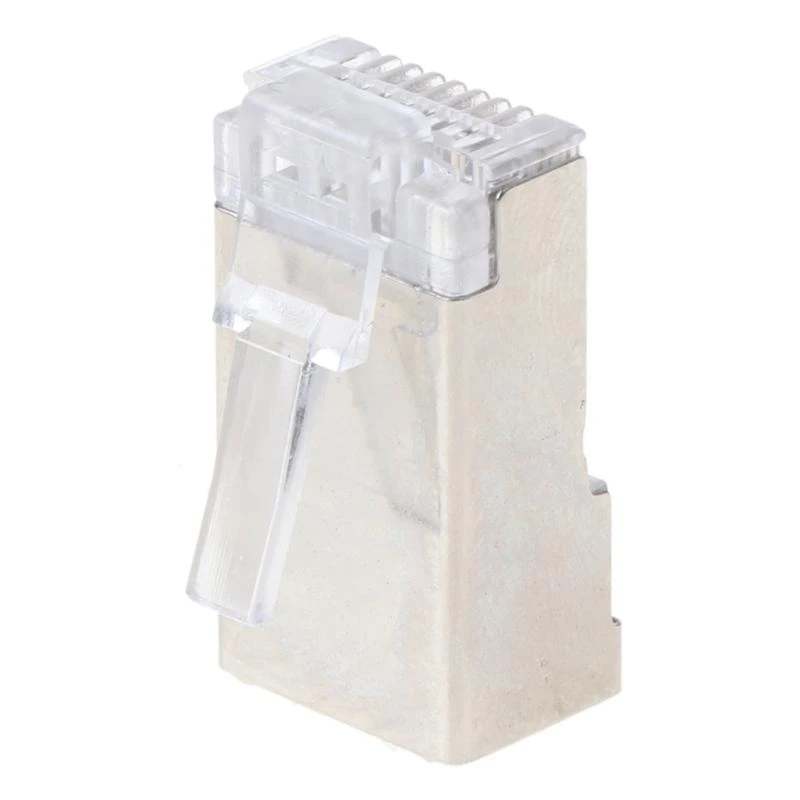 Picture 3: 10PCS CAT6 Type 8P8C Shielded Crystal Ethernet for Head Crimp Modular Plug Connector Socket best sale