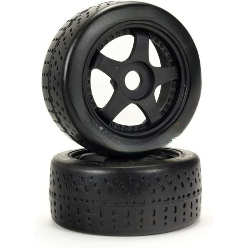 إطارات DBoots Hoons 42/100 مم بحزام ذهبي RC مثبتة على عجلات سداسية مقاس 2.9 بوصة 5 أضلاع مقاس 17 مم (مجموعة من 2) ARA550071، أسود #1