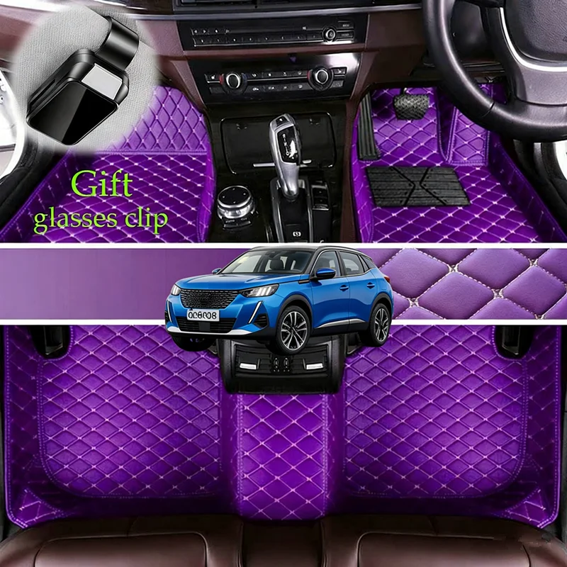 

Custom For Peugeot e-2008 P24 EV SUV 2020–2026 Waterproof Car Floor Mats Car Accessories Carpets Covers Left /Right Hand Drive