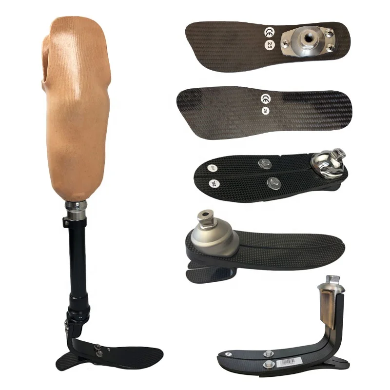 Adattatore per arti artificiali AL Piede in fibra di carbonio Guscio per caviglia bassa Piede protesico in fibra di carbonio